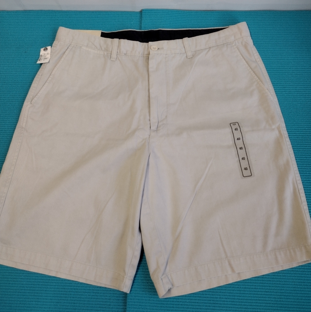 NWT Apparel Zone Men's Khaki Tan Chino Shorts Bermuda Size 40
